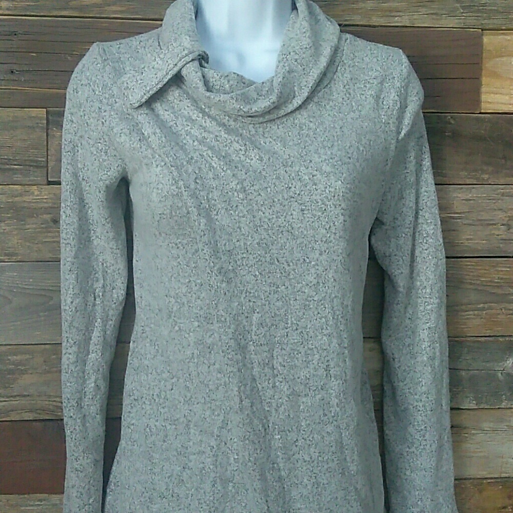 Frumos gray wrap split front casual tunic small